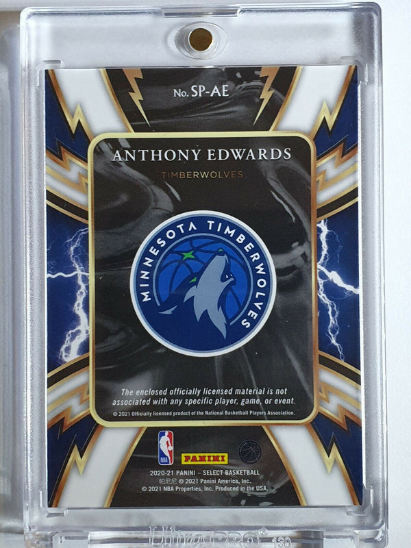 2020 Select Anthony Edwards Rookie #PATCH SPARKS Jersey - Ready to Grade