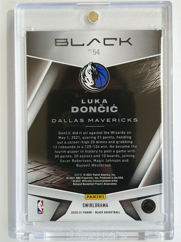 2020 Panini Black Luka Doncic #54 SWIRLORAMA Prizm /65 - Ready to Grade