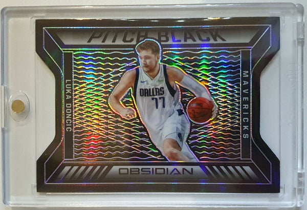 2020 Obsidian Luka Doncic #25 PITCH BLACK HOLO /75 Die-Cut - Ready to Grade