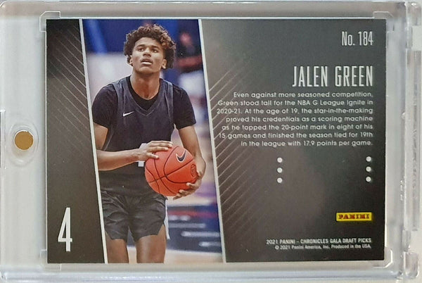 2021 Chronicles Jalen Green Rookie #184 GALA GREEN HOLO RC - Ready to Grade