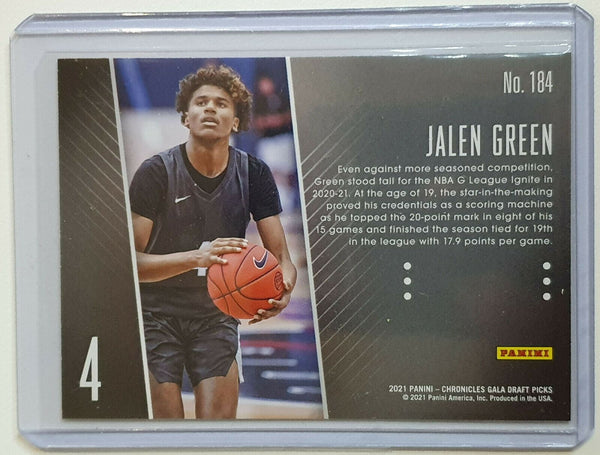 2021 Chronicles Jalen Green Rookie #184 GALA Holo RC - Ready to Grade