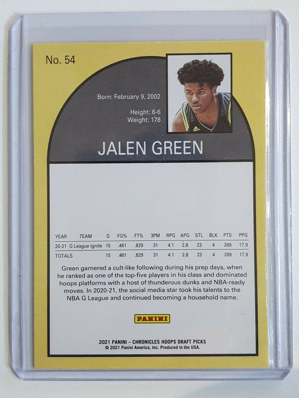 2021 Chronicles Jalen Green Rookie #54 NBA HOOPS RC - Ready to Grade