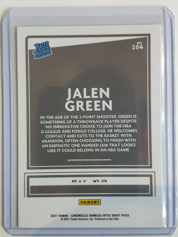 2021 Chronicles Jalen Green Rookie #204 OPTIC RATED ROOKIE - Ready to Grade