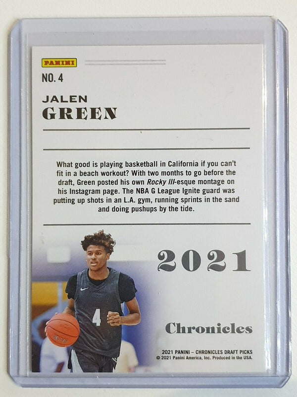 2021 Chronicles Jalen Green Rookie #4 Draft Picks RC - Ready to Grade