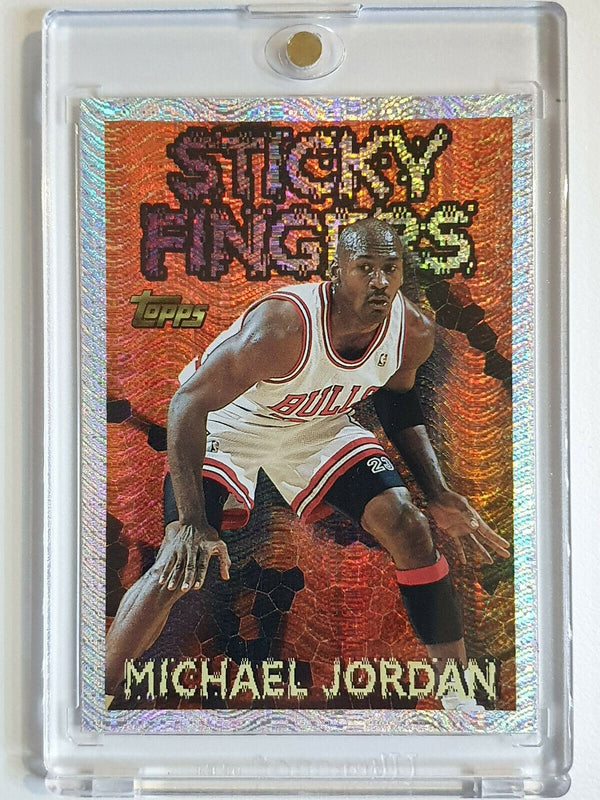 1996 Topps Michael Jordan #18 Season's Best STICKY FINGERS - Ready to Grade