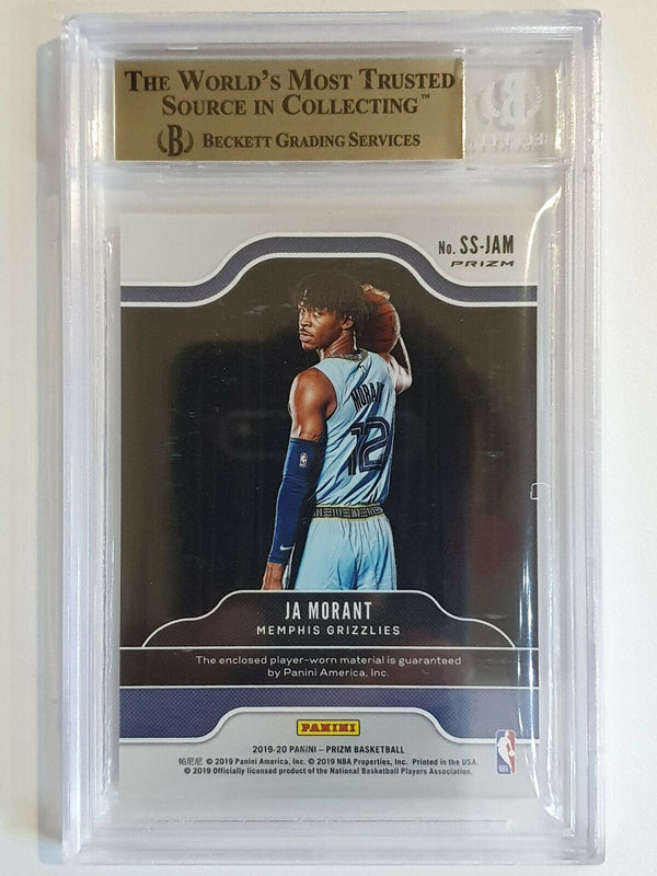 2019 Prizm Ja Morant Rookie #Patch Worn Jersey ORANGE ICE - BGS 9.5