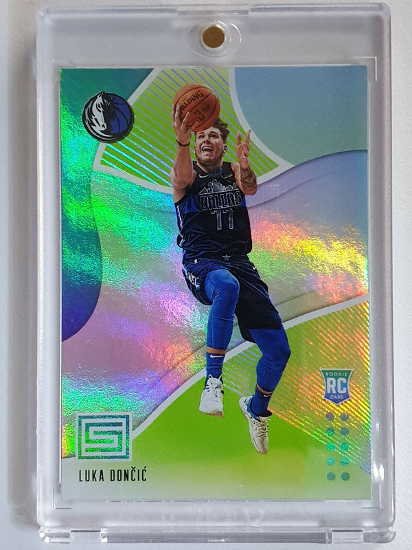 2018-19 Panini Status Luka Doncic Rookie #122 GREEN HOLO - Ready to Grade