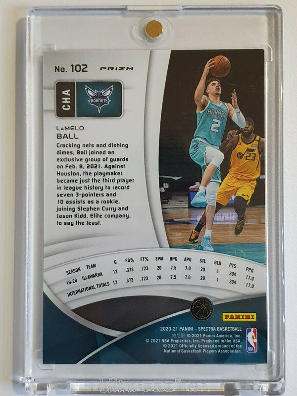 2021 Spectra Lamelo Ball Rookie #102 SILVER HOLO Prizm - Ready to Grade