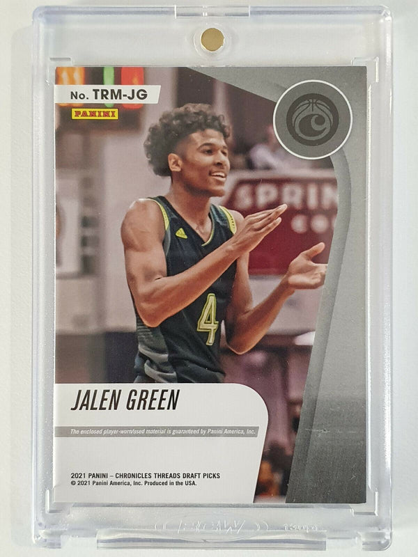 2021 Panini Threads Jalen Green Rookie #PATCH RED /199 Jersey Swatch