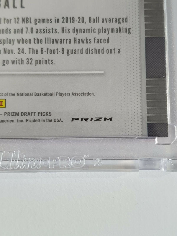 2020 Prizm Draft Picks Lamelo Ball Rookie #3 PINK CRACKED ICE - Ready to Grade