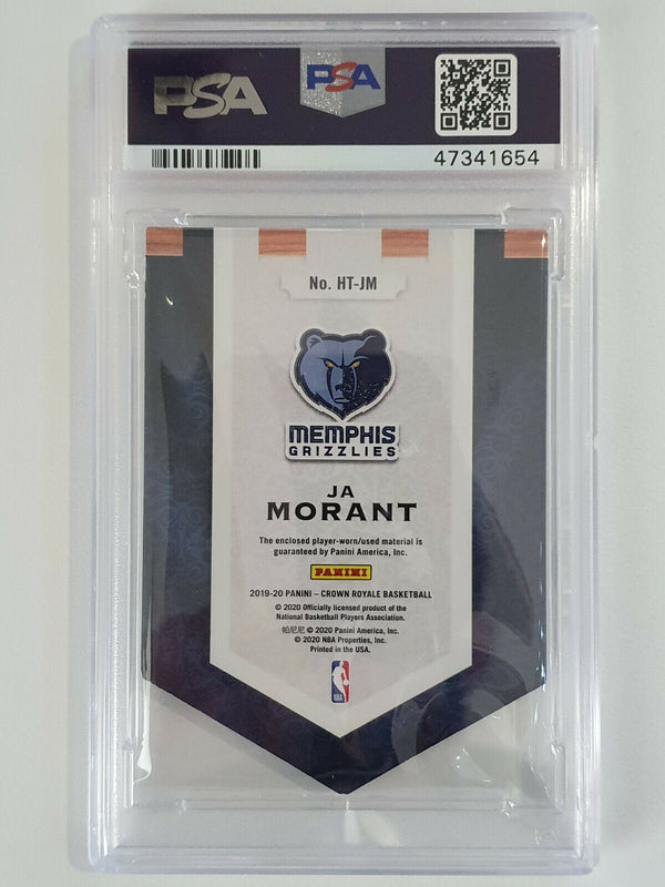 2019 Crown Royale Ja Morant Rookie #PATCH (Worn Jersey) - PSA 9 (POP 6)