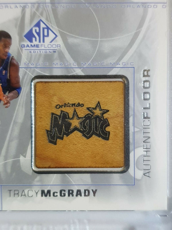 2001 Upper Deck SP Tracy McGrady JERSEY PATCH & GAME FLOOR - Rare Gem