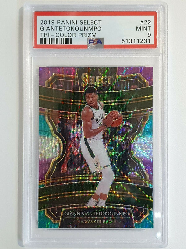 2019 Select Giannis Antetokounmpo #22 TRI COLOR Prizm - PSA 9 (Low POP)