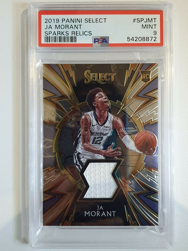 2019 Select Ja Morant Rookie #PATCH Sparks Worn Jersey RC - PSA 9 (POP 20)