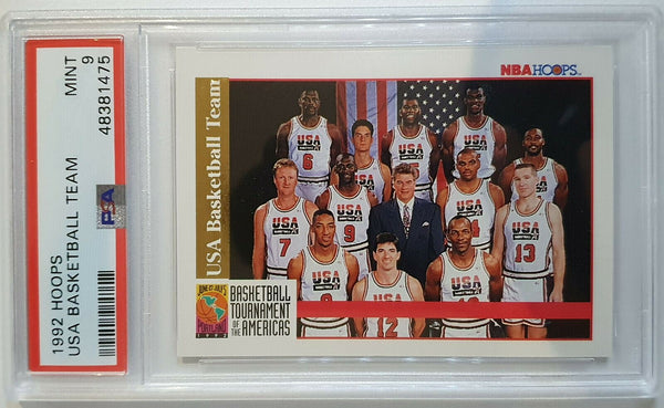 1992 Skybox Hoops Dream Team USA Team Card - PSA 9