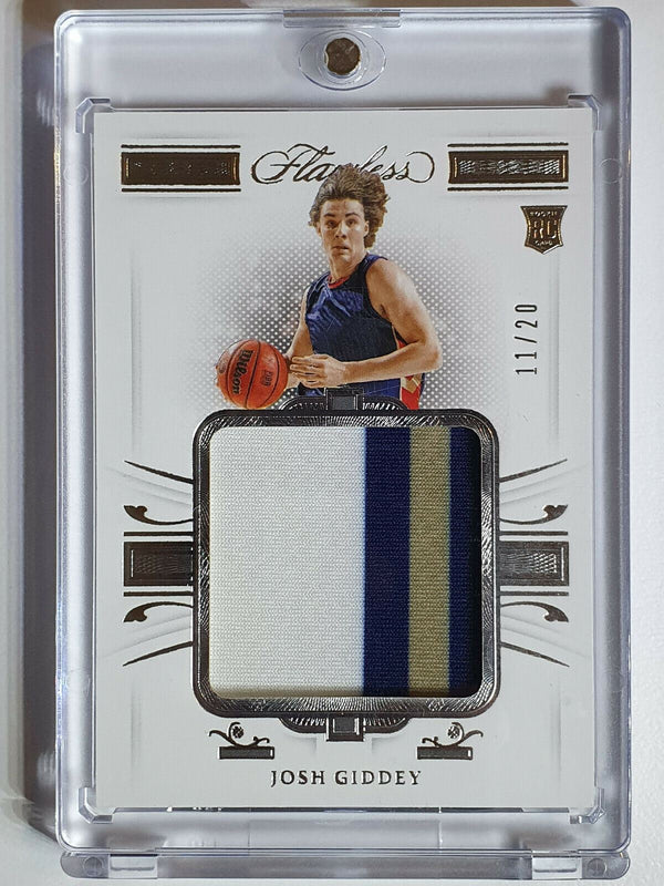 2021 Flawless Josh Giddey Rookie #PATCH SILVER /20 Jersey - Rare Gem