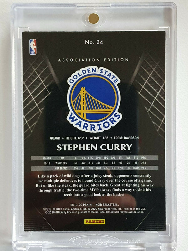 2019 Panini Noir Stephen Curry #24 SILVER /99 Association Edition