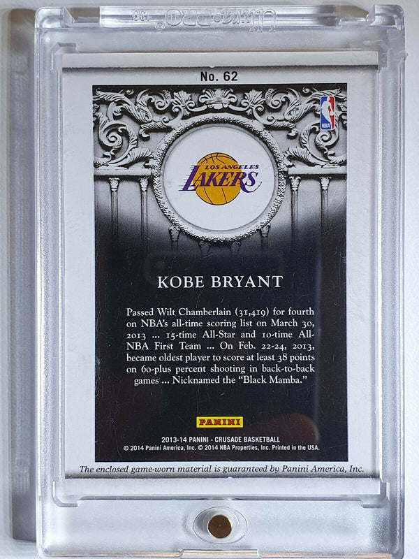 2013 Crusade Kobe Bryant #PATCH /199 Game Worn Jersey - Ready to Grade