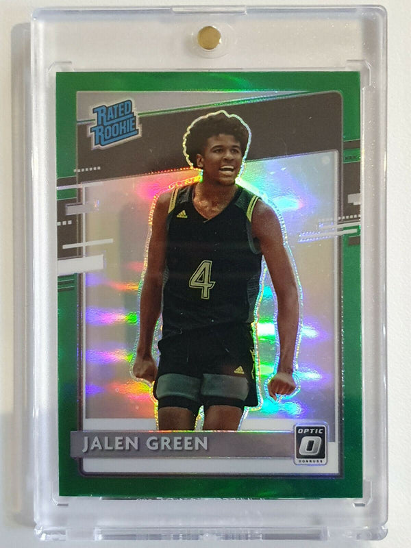 2021 Chronicles Jalen Green Rookie #204 OPTIC GREEN HOLO - Ready to Grade