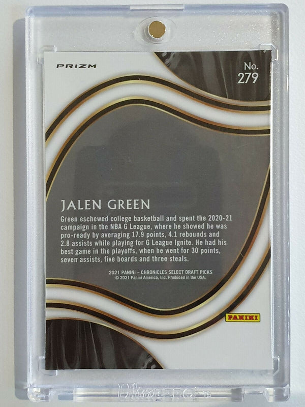 2021 Chronicles Jalen Green Rookie #279 SELECT GREEN Prizm - Ready to Grade