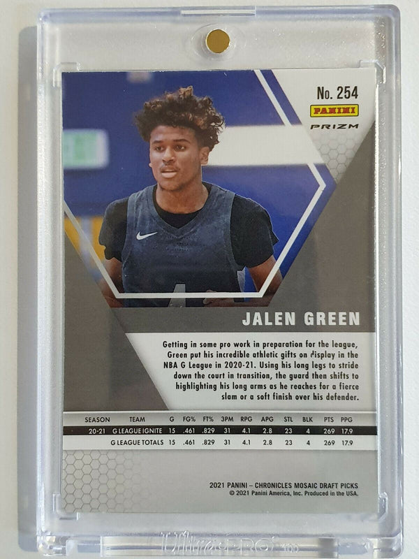 2021 Chronicles Jalen Green Rookie #254 MOSAIC GREEN Prizm - Ready to Grade