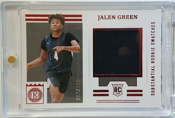 2021 Panini Encased Jalen Green Rookie Jersey PATCH RED /199 - Ready to Grade