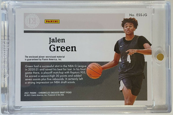 2021 Panini Encased Jalen Green Rookie Jersey PATCH RED /199 - Ready to Grade