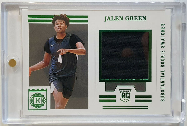 2021 Panini Encased Jalen Green Rookie Jersey #PATCH GREEN - Ready to Grade