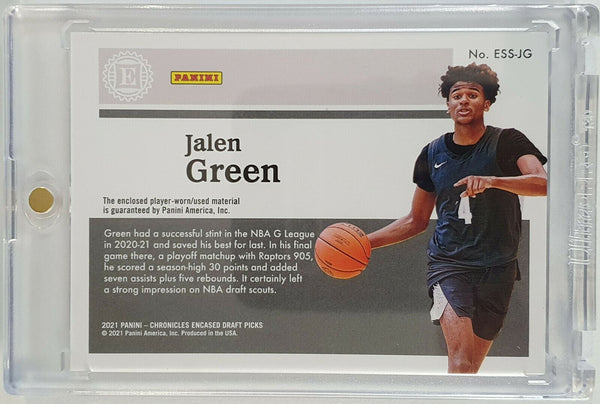 2021 Panini Encased Jalen Green Rookie Jersey #PATCH - Ready to Grade