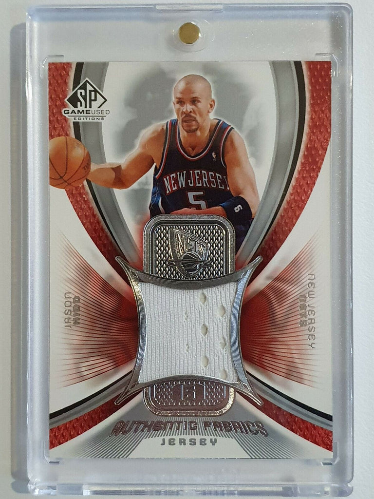 Jason Kidd player worn jersey patch basketball card (New Jersey