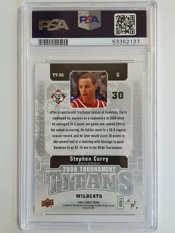 2009 Upper Deck Stephen Curry Rookie Titans #TT-SC - PSA 9