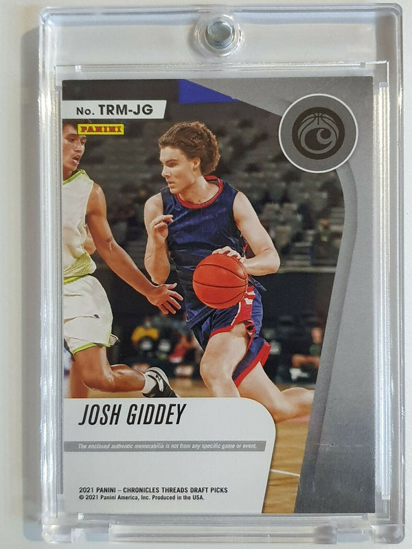 2021 Panini Threads Josh Giddey Rookie #PATCH RED /199 Jersey Swatch