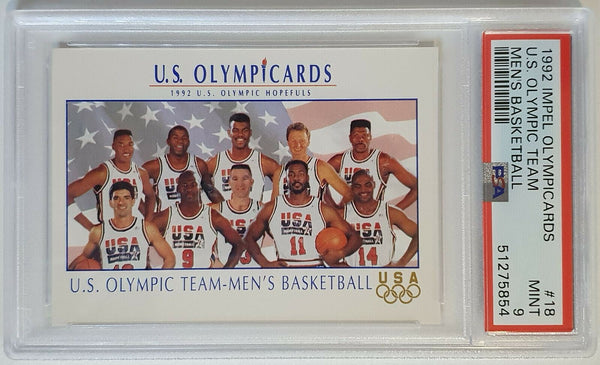 1992 Impel Olympicards USA Olympic Basketball Team Card - PSA 9