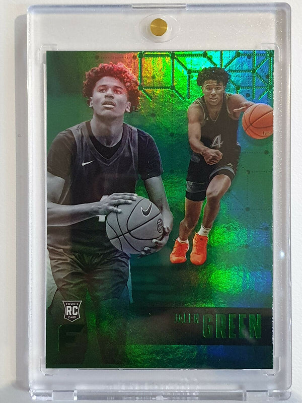 2021 Chronicles Jalen Green Rookie #104 Essentials GREEN PRIZM - Ready to Grade