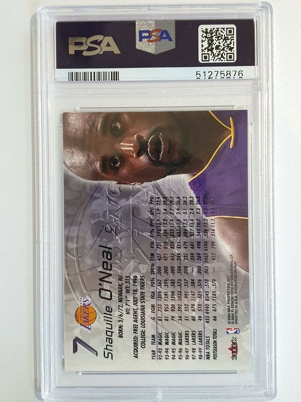 1999 Flair Shaquille O'Neal #7 SHOWCASE HOLO FOIL - PSA 9