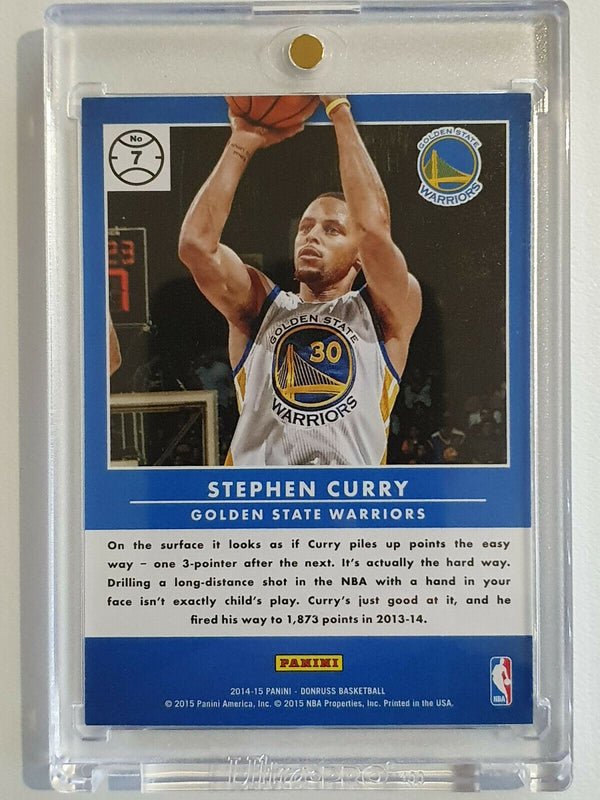 2014 Panini Donruss Stephen Curry #7 SWIRLORAMA Prizm - Ready to Grade