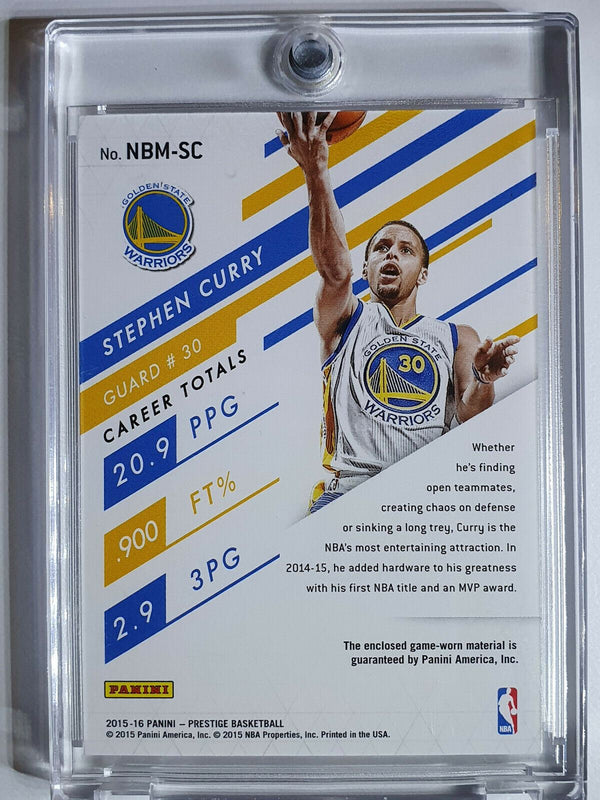 2015 Prestige Stephen Curry #PATCH Game Worn Jersey - Ready to Grade