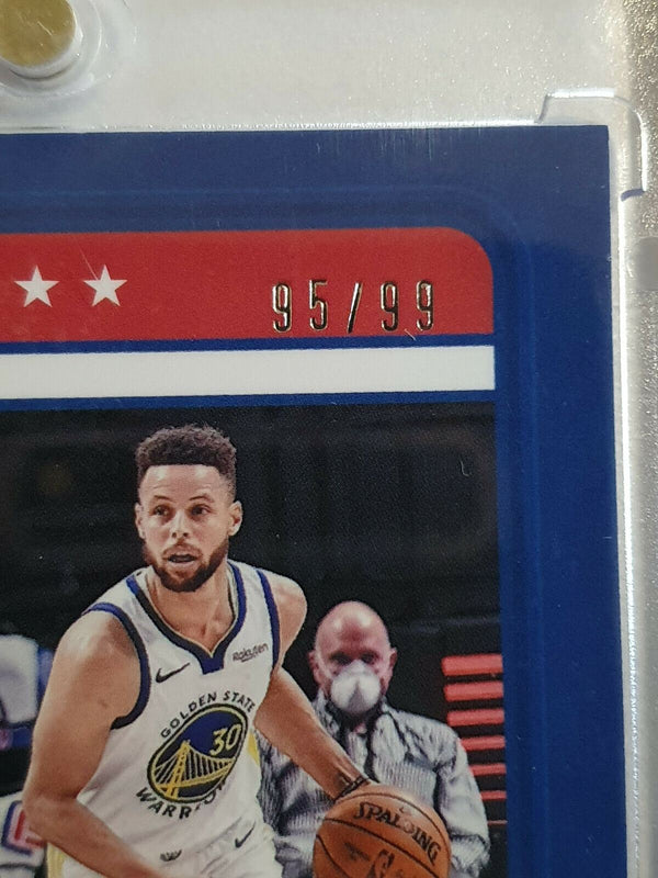 2020 Panini Chronicles Stephen Curry #555 BLUE HOLO /99 - Ready to Grade