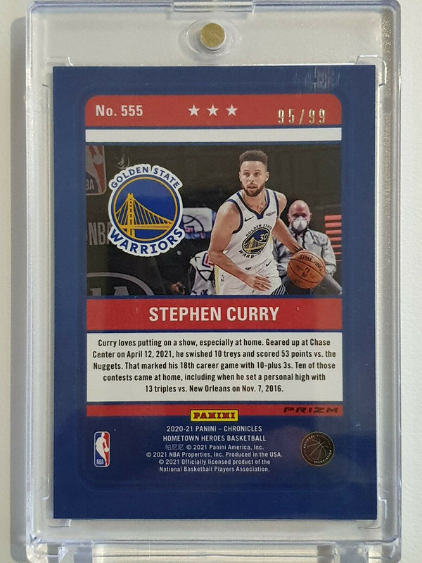 2020 Panini Chronicles Stephen Curry #555 BLUE HOLO /99 - Ready to Grade