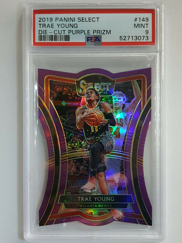 2019 Select Trae Young #149 PURPLE Prizm /99 Die Cut - PSA 9 (POP 12)