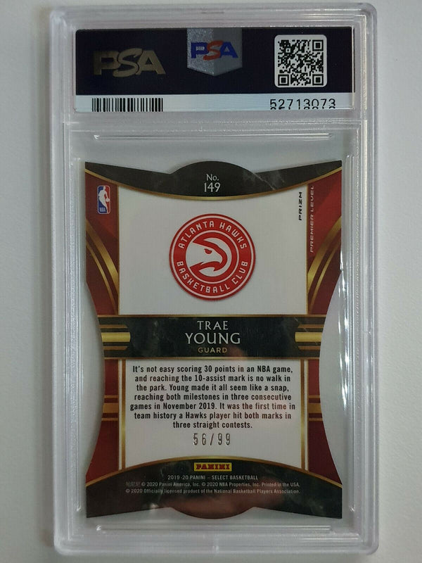 2019 Select Trae Young #149 PURPLE Prizm /99 Die Cut - PSA 9 (POP 12)