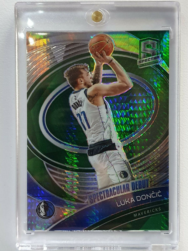 2020 Spectra Luka Doncic #155 GREEN Prizm - Ready to Grade