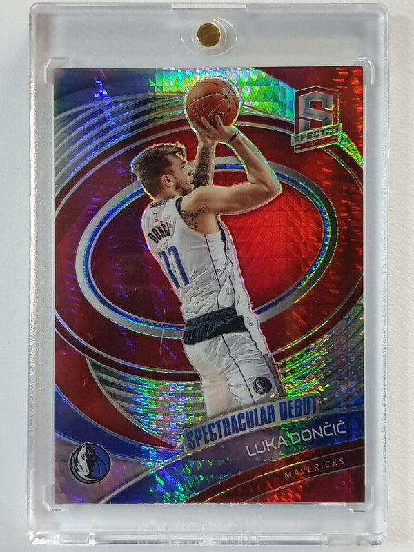2020 Spectra Luka Doncic #155 RED Prizm - Ready to Grade