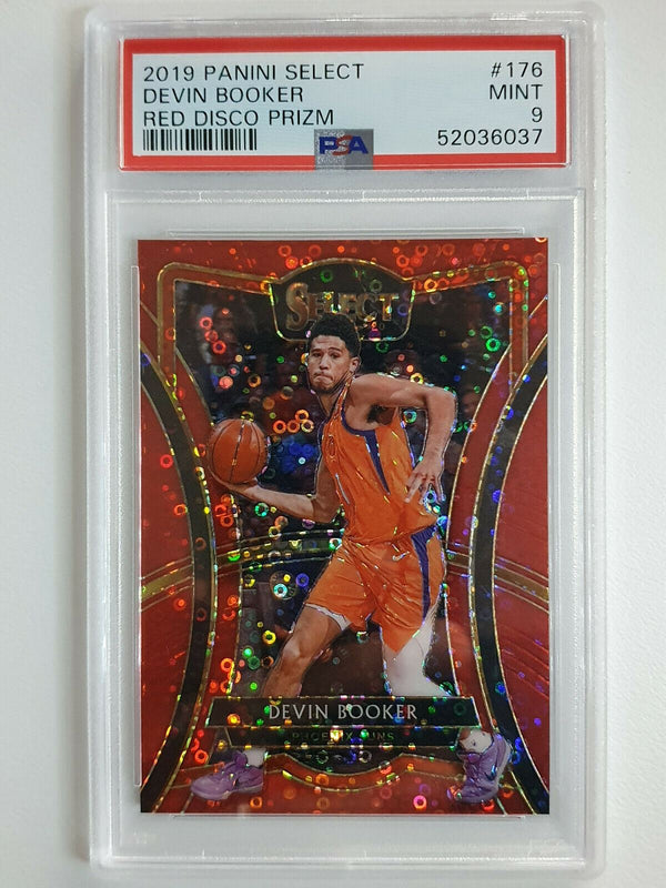 2019 Panini Select Devin Booker #176 RED DISCO Prizm /49 - PSA 9 (POP 2)