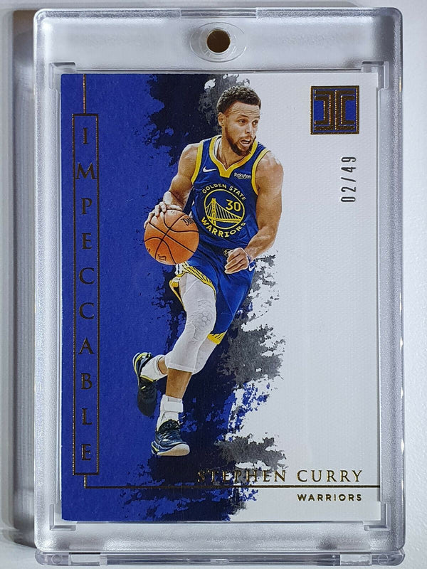 2019 Panini Impeccable Stephen Curry #67 GOLD /49 - Ready to Grade