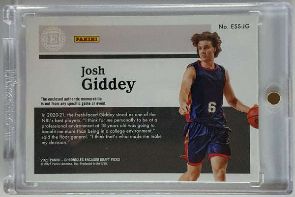 2021 Panini Encased Josh Giddey Rookie Jersey 2 COLOR PATCH - Ready to Grade