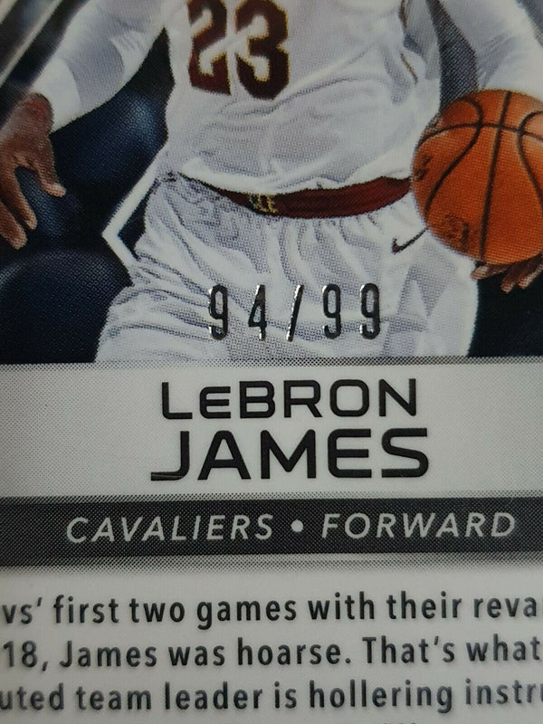 2017 Panini Spectra Lebron James #33 NEON BLUE Prizm /99 - Ready to Grade