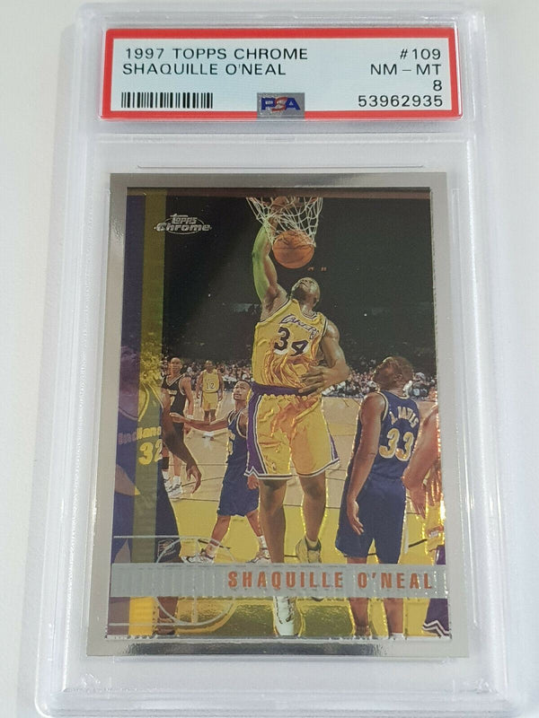 1997 Topps Chrome Shaquille O'Neal #109 - PSA 8