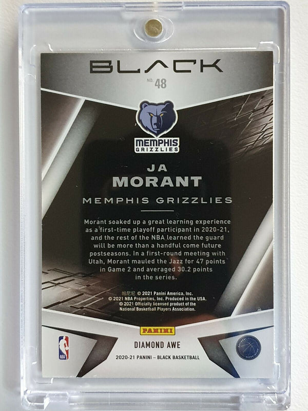 2020 Panini Black Ja Morant #48 DIAMOND AWE Prizm /25 - Ready to Grade