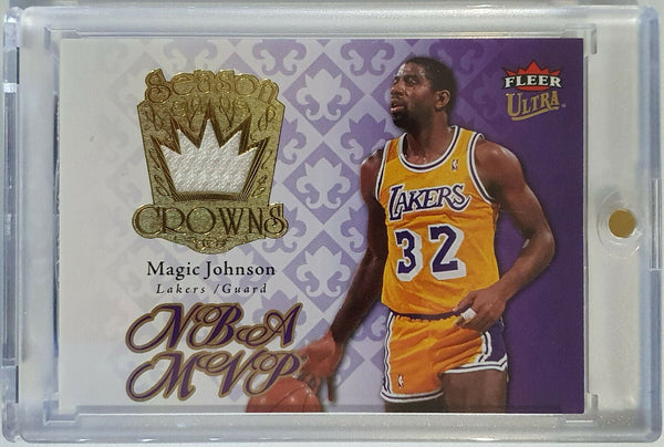 2007 Fleer Ultra Magic Johnson #PATCH Game Worn Jersey - Ready to Grade